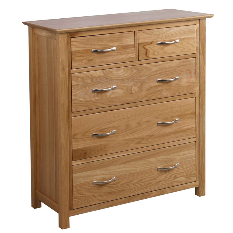 Almari Berbilang Laci Oak Moden